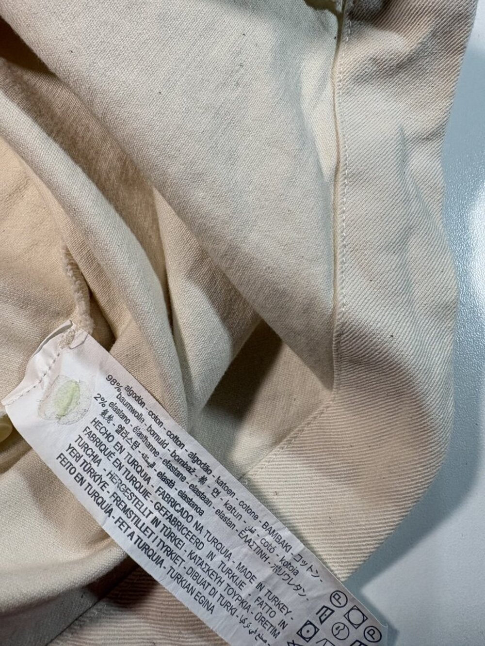 Zara cream utility mini dress ruched waist safari style cotton dress - Picture 9 of 9